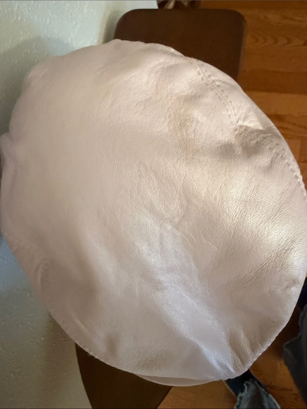 Light Pink Leather Newsboy Cap by Wilsons Leather